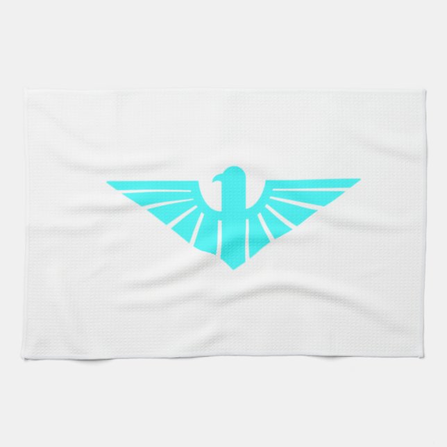 Türkis Thunderbird Küchentuch (Horizontal)