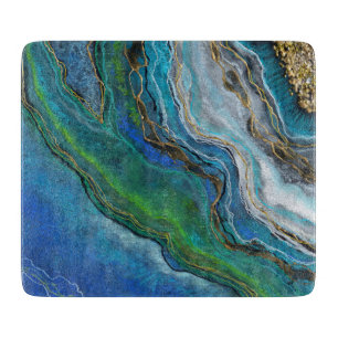 Türkis Treasure Geode Schneidebrett