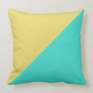 Türkis u. Arylide gelber Normallack-Hintergrund Kissen
