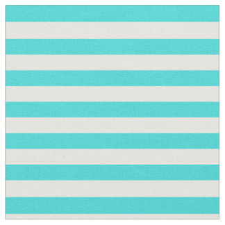 Türkis u. Weiß Striped Stoff