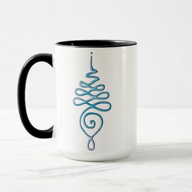Türkis Unalome  Tasse (Links)