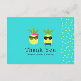 Türkis und Ananas Hochzeit Vielen Dank Dankeskarte