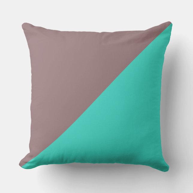 Türkis und Bazaar, solide Farbe Hintergrund Kissen (Vorderseite)