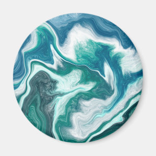 Türkis und Blaue Meereswellen Magnet