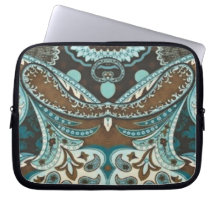 Türkis und Braun Vintag Paisley 2