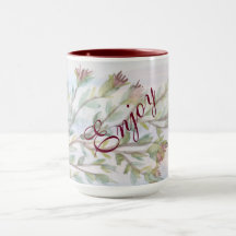 Türkis und Burgund Tasse