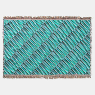 Türkis-und cyan-blauer Ozean-Stripy Linien Muster Decke