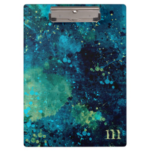 Türkis und gelb klemmbrett