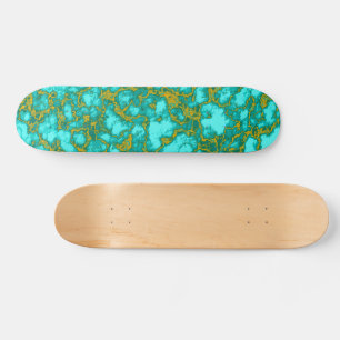 Türkis und Gold Skateboard