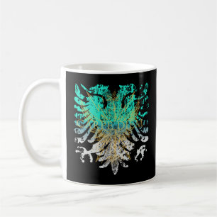 Türkis- und GoldGriffin auf schwarz Kaffeetasse