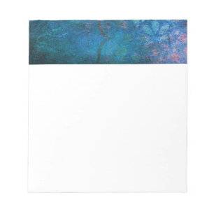 Türkis und Grün Elegante Lotus Blume Notizblock