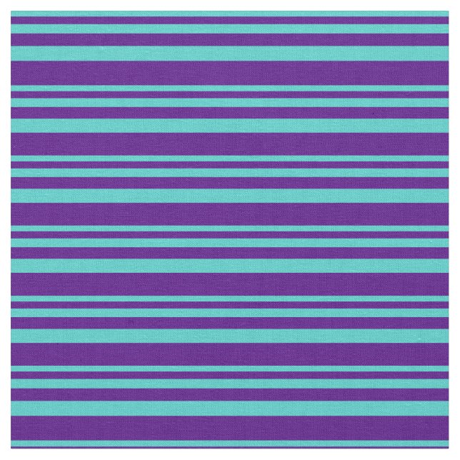 Türkis- und Indigofarbenmuster Stoff (Nahaufnahme)