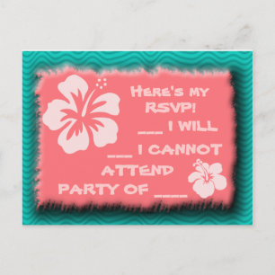 Türkis- und Korallenpostkarten zur Anpassung Postkarte