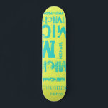 Türkis und Lemon Grunge Typografie Word Cloud Skateboard<br><div class="desc">Der Effekt dieses trendigen, auf Straßentext basierenden Designs hängt von der Länge Ihres Namens ab. Wählen Sie "Klicken, um weiter anzupassen" am unteren Ende der "Personalisieren Sie diese Vorlage", um das gewollt Aussehen zu erhalten. Sie können den Hintergrund und/oder Text auch beliebig gewollt Farbe einstellen. Viel Spaß beim Erstellen. Sie...</div>