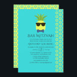 Türkis und Lemon Tropical Summer Bar Mitzvah Einladung<br><div class="desc">Fun Pineaple Cartoon Beach Bar Mitzvah Einladung individuell auf Ihre Veranstaltung Besonderheiten.</div>