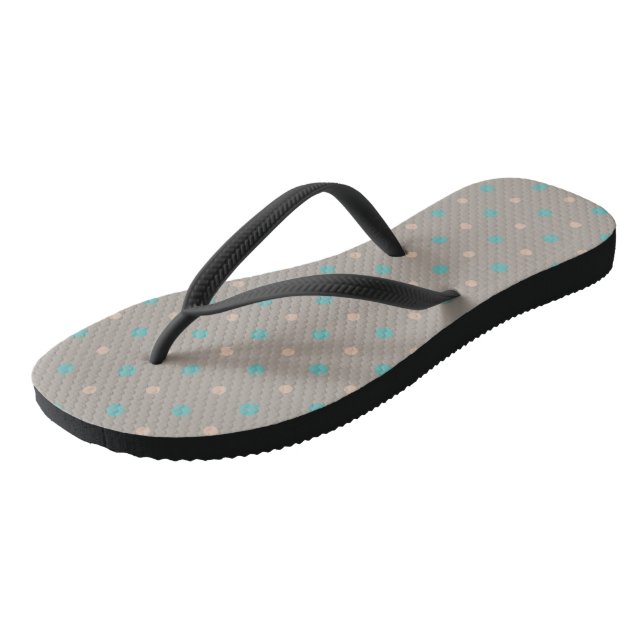 Türkis und Peach Flip Flops (Schrägansicht)