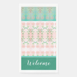 Türkis und Pinke Serviette