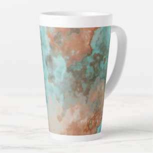 Türkis- und Rostmarmor Abstrakt Milchtasse