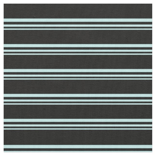 Türkis- und Schwarz-Streifen-Muster Stoff (Nahaufnahme)