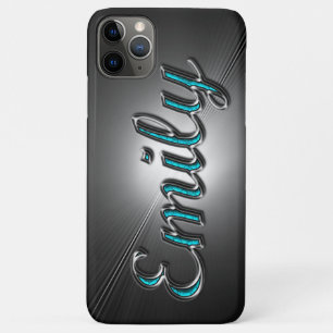 Türkis- und Silberdesign-Name "Emily" Case-Mate iPhone Hülle