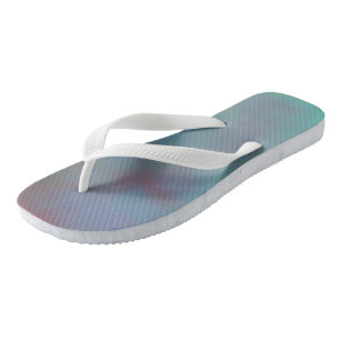 Türkis und violett marmorierte Wolken abstrakt Flip Flops
