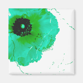 Türkis und Weiß Magnet