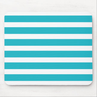 Türkis-und weißer Streifen-Seesommer Mousepad