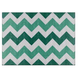 Türkis und Zickzack Muster Schneidebrett