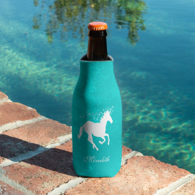 Türkis Unicorn Personalisiert Flasche Cooler Flaschenkühler (In Situ Pool)