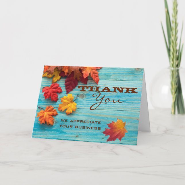 Türkis Vielen Dank für Ihre Begrüßung Dankeskarte (Vorderseite)