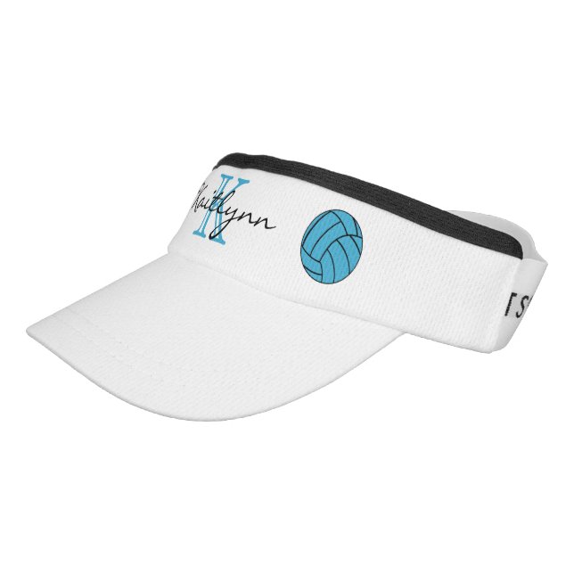 Türkis Volleyball Monogramm Sport Sun Visum Visor (Schrägansicht)