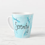 Türkis, Wassertrebchen, Personalisierter Cup Milchtasse<br><div class="desc">Personalisieren Sie diese skurrile Drachenfliege-Tasse! Türkis- und Aquamarine-Kunstwerke auf diesem maßgeschneiderten Becher sind ein schönes Geschenk für Familie und Freunde.</div>