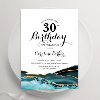 Türkis White Gold Agate 30. Geburtstag