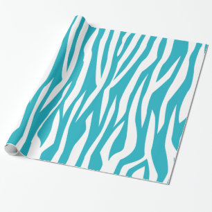 Türkis Zebra Print Geschenkpapier
