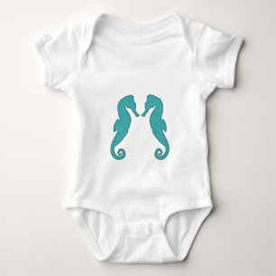 Türkisaqua-SeepferdwasserLiebe Babykleidung Baby Strampler