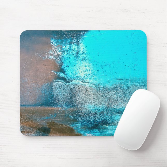 Türkisblau Abstrakt Mousepad (Mit Mouse)
