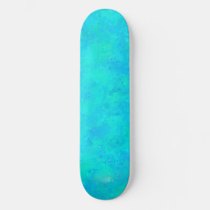 Türkisblau Abstraktes Muster Skateboard