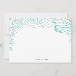 Türkisblau am Meer - Fußbodenbeleg Mitteilungskarte