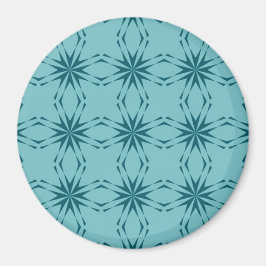 Türkisblau, cool, trendige Blume Magnet