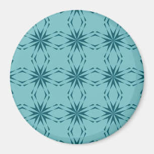 Türkisblau, cool, trendige Blume Magnet