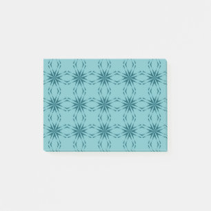 Türkisblau, cool, trendige Blume Post-it Klebezettel