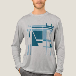 Türkisblau Geometrisch Abstrakt MCM inspiriert Tri-Blend Shirt