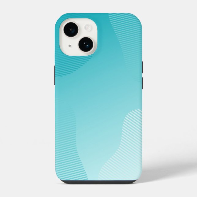 Türkisblau  iPhone hülle (Rückseite)