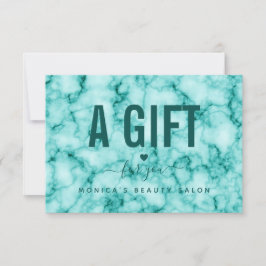 Türkisblau Marmor Elegante Girly Trendy Beauty Sal