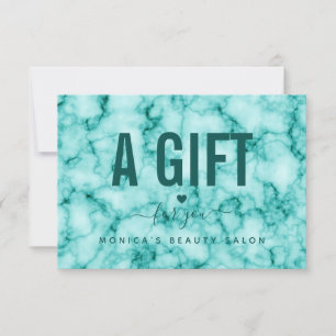 Türkisblau Marmor Elegante Girly Trendy Beauty Sal