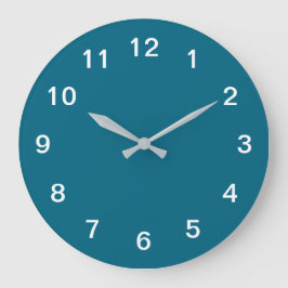 Türkisblau Minimalistische Acrylmauer Große Wanduhr