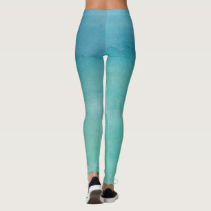 Türkisblau ombre Steigung für Leggings