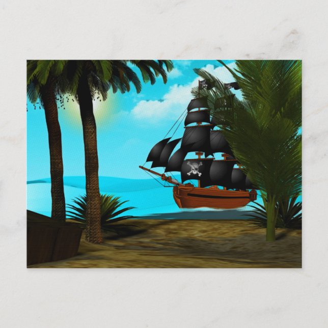 Türkisblau Postkarte (Vorderseite)