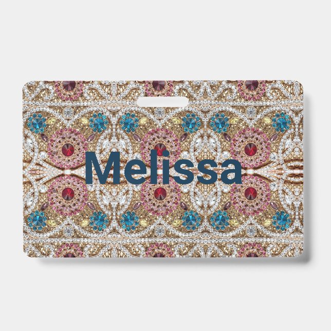 Türkisblau, silber, bordeauxrot, pink, böhmisch ausweis (Vorderseite)