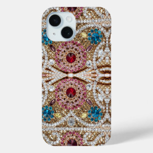 Türkisblau, silber, bordeauxrot, pink, böhmisch Case-Mate iPhone hülle